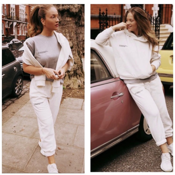 PANGAIA x Lorraine Schwartz Collab Unisex White Sweet Pants Size M - Picture 2 of 12